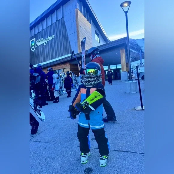 Didriksons skisuit overall blue orange boy 110